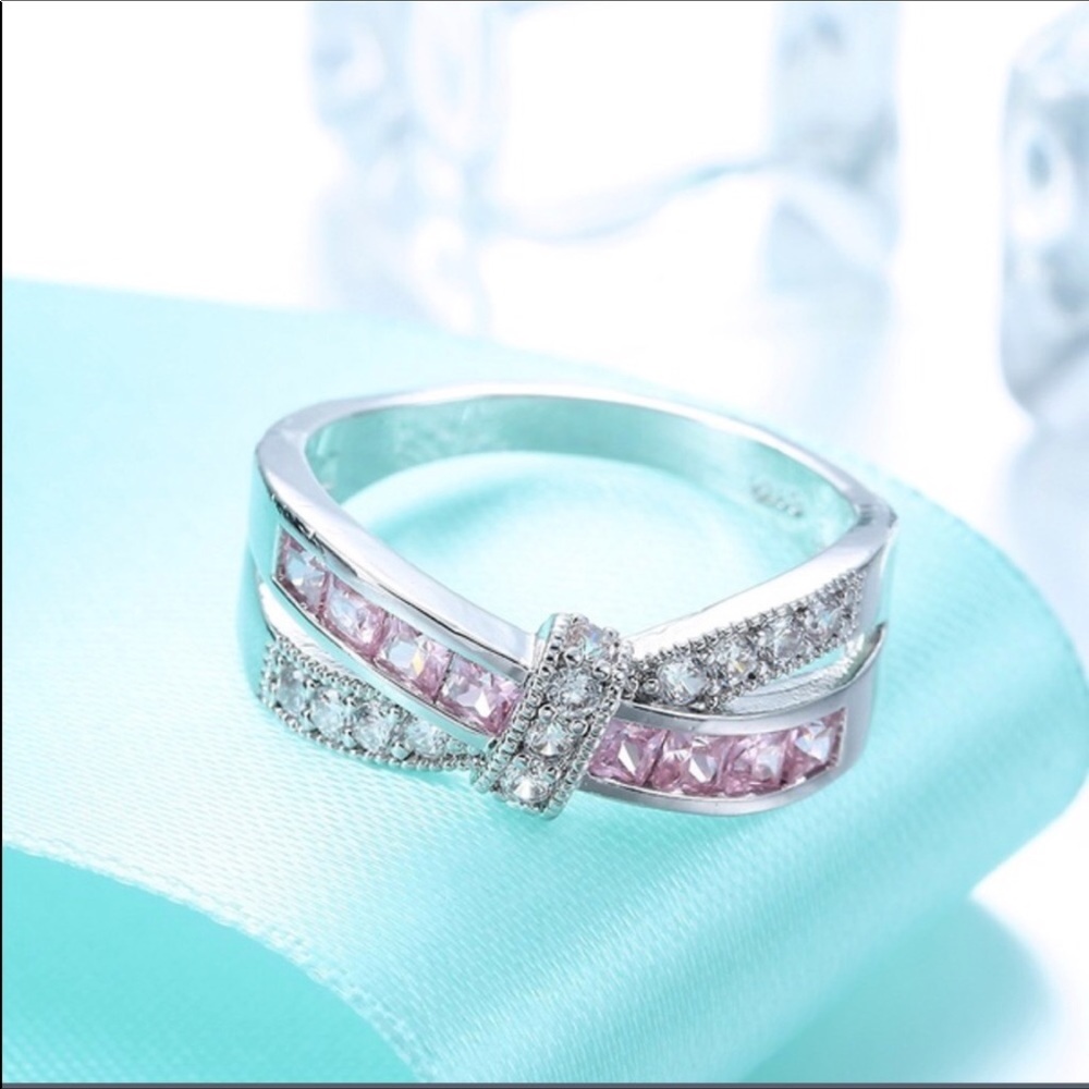 Pink Topaz November Birthstone Ring - Picture 2 of 6